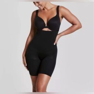 Red Hot Label by SPANX Sz XL Mid Thigh High Waist Shaper -Black